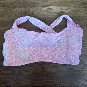 Pink Floral Crop Top